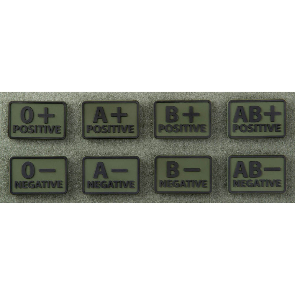Helikon-Tex Blodtype Patch i oliven grøn med A/Rh- type
