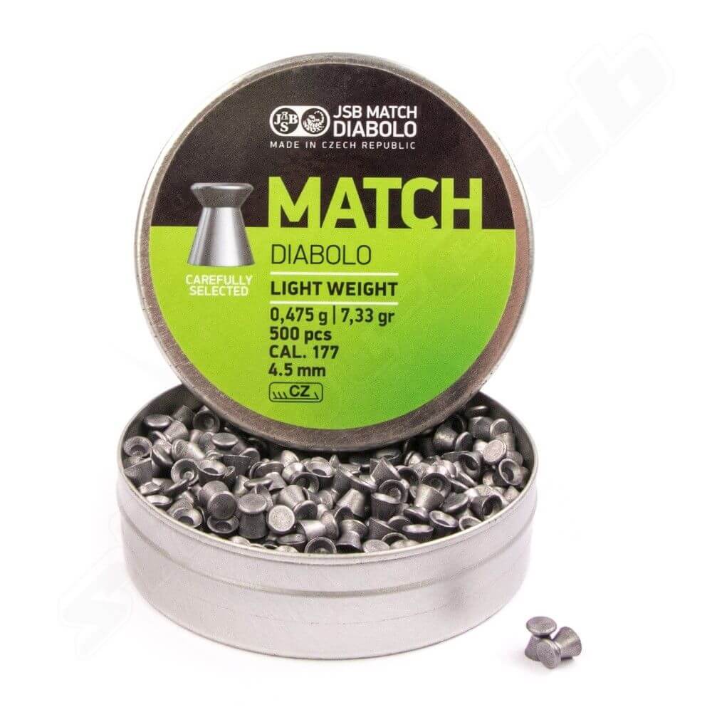 JSB Match Grøn hagl , 500 stk, 4,5 mm(.177) JSB Match Diabolo
