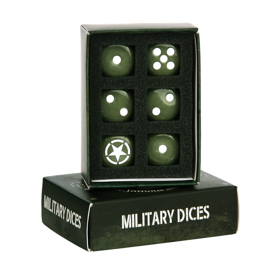 Military Dice, 6 pcs