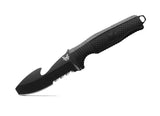 Benchmade 112SBK-BLK H2O dykkerkniv med sort Cerakote N680-blad, rescue hook og sort Santoprene-skæfte