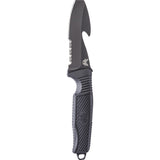 Benchmade 112SBK-BLK H2O dykkerkniv med sort Cerakote N680-blad, rescue hook og sort Santoprene-skæfte