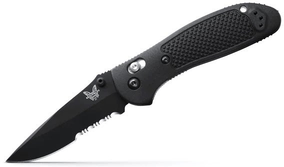 Benchmade 551SBK-S30V Griptilian foldekniv med sort CPM-S30V drop-point blad og sort Grivory-skæfte