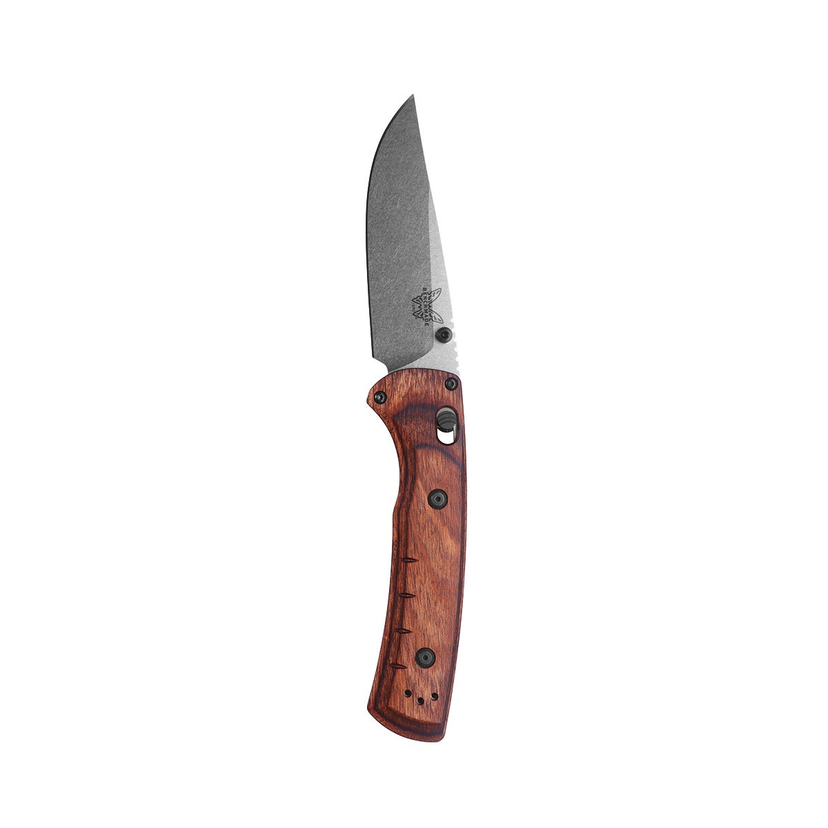 Benchmade 15090 SlipRidge jagtfoldekniv med MagnaCut-blad og skæfteplader i stabiliseret træ