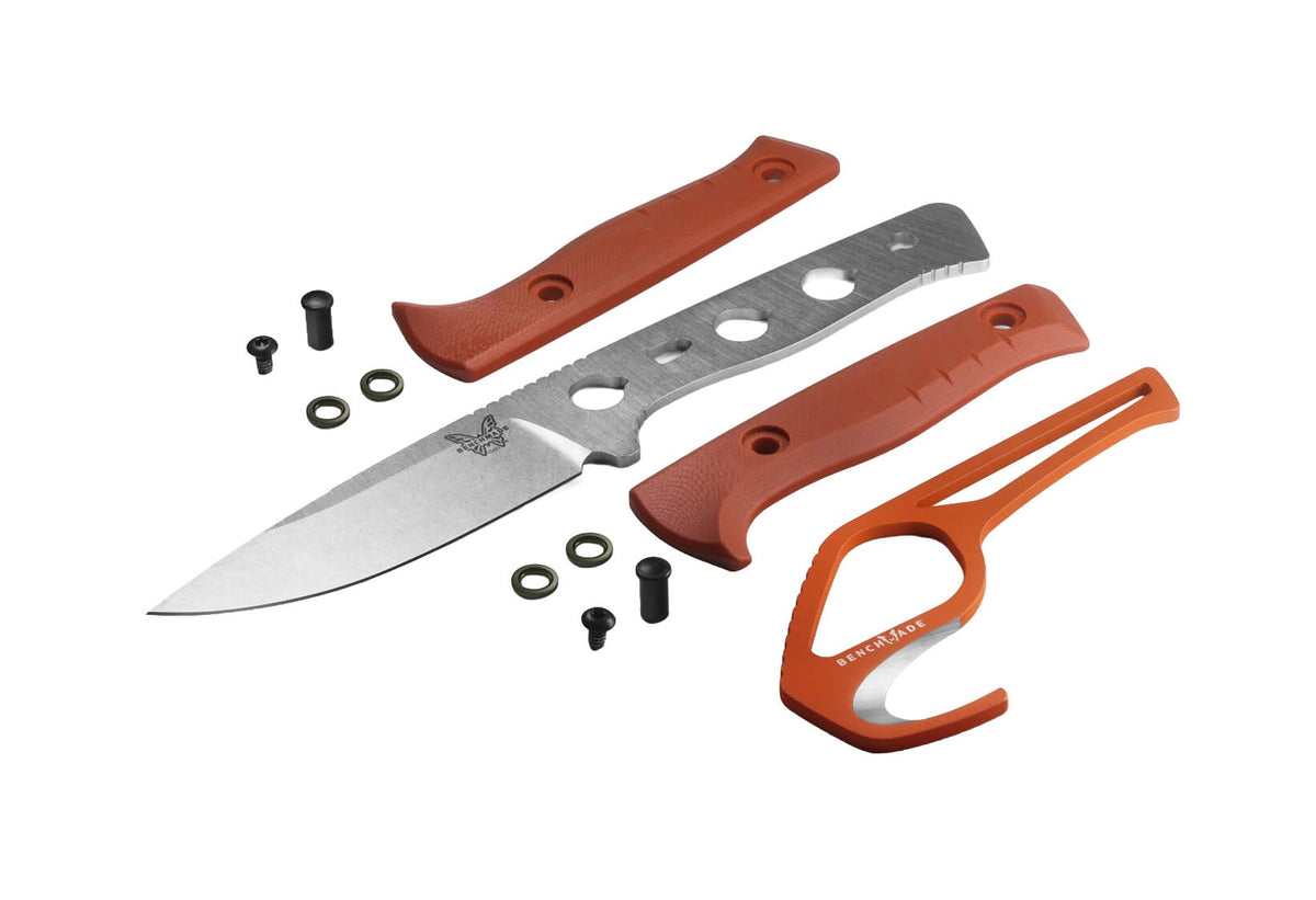 Benchmade 15650-01-COMBO SlipRidge Fixed Combo med MagnaCut-jagtkniv i orange G10, orange gut hook og OD Green skede