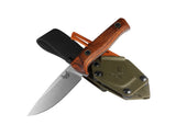 Benchmade 15650-COMBO SlipRidge Fixed Combo med MagnaCut-jagtkniv i stabiliseret træ, orange gut hook og OD Green skede