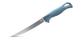 Benchmade 18030 Fishcrafter filetkniv med fleksibelt MagnaCut trailing point-blad i satin-finish og skæfte i Depth Blue Santoprene