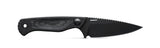 Benchmade 203BK-02 Dacian kniv med fast MagnaCut spear point-blad i sort Cerakote, sort Canvas Micarta-skæfte og sort læderskede