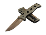 Benchmade 275FE-04 Adamas foldekniv med Flat Earth Cerakote-blad og OD Green G10-skæfte