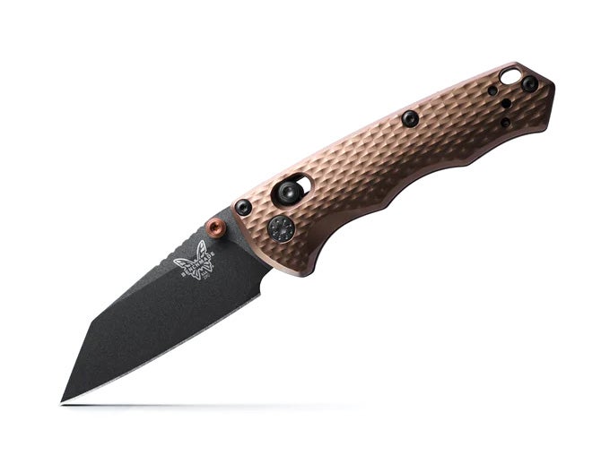 Benchmade 290BK-1 Full Immunity foldekniv med CPM-M4 Wharncliffe-blad i Cerakote og skæfte i Burnt Bronze aluminium
