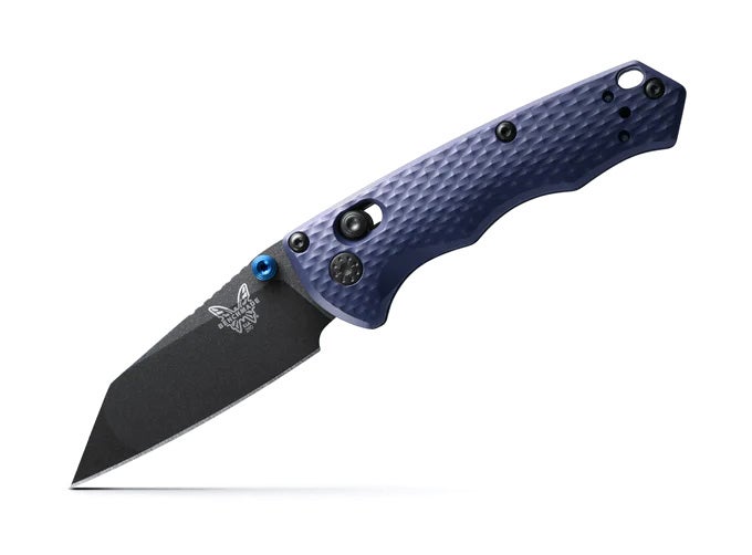Benchmade 290BK Full Immunity foldekniv med CPM-M4 Wharncliffe-blad i Cerakote og skæfte i Crater Blue aluminium