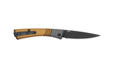 Benchmade 315BK-01 Successor slip-joint-lommekniv med M390 drop point-blad i satin og skæfte i Burnt Brass aluminium med Ash Gray-bolstere