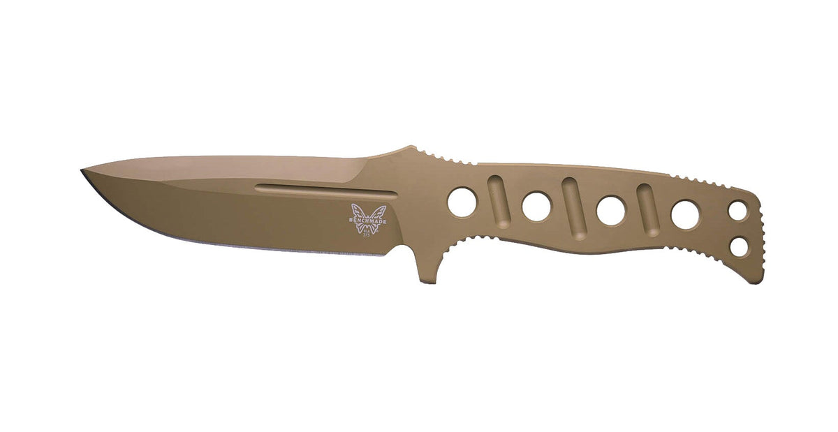 Benchmade 375FE-02 Fixed Adamas taktisk kniv med Flat Earth Cerakote MagnaCut-blad og OD Green paracord-greb