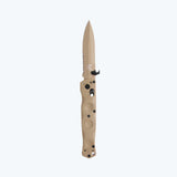 Benchmade 393SSN-01 Mini SOCP Folder sandfarvet taktisk foldekniv med CPM-S30V spear-point blad i Flat Earth Cerakote og G10-skæfte