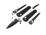 Benchmade 491BK-02 Lowden helsort foldekniv med CPM-S90V spear-point blad, sort G10-skæfte og Burnt Copper-detaljer