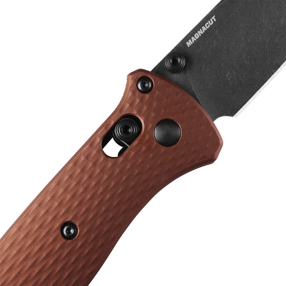 Benchmade 537BK-07 Bailout foldekniv med CPM-MagnaCut tanto-blad og skæfte i Burnt Copper anodiseret aluminium