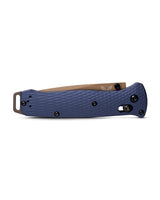 Benchmade 537FE-02 Bailout foldekniv med CPM-M4 tanto-blad i Flat Dark Earth og skæfte i Crater Blue anodiseret aluminium