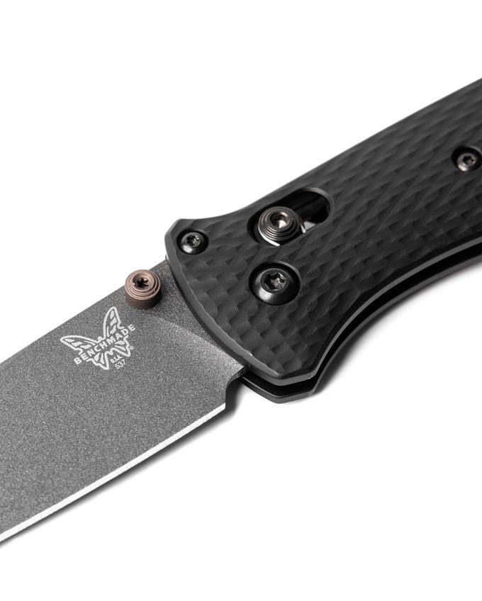 Benchmade 537GY-03 Bailout foldekniv med CPM-M4 tanto-blad i Tungsten Gray Cerakote og sort aluminiumsskæfte