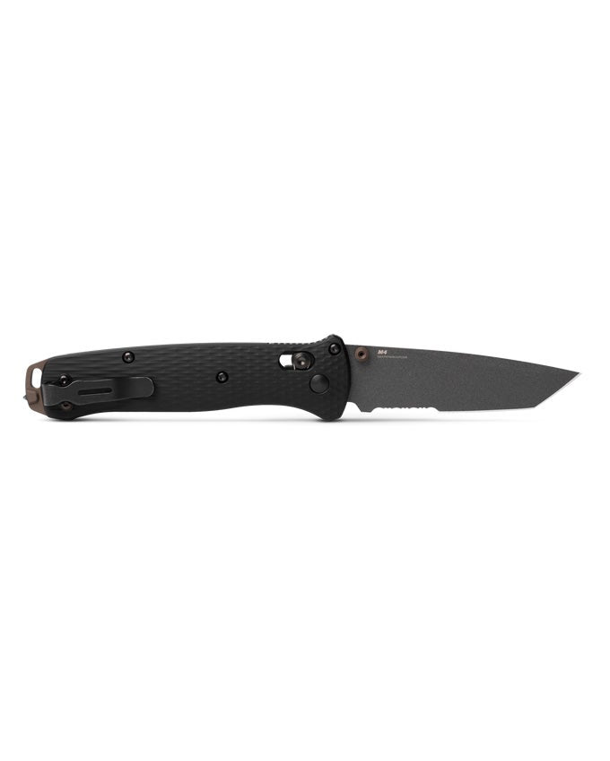 Benchmade 537SGY-03 Bailout foldekniv med grå Cerakote CPM-M4 tanto-blad og sort skæfte i anodiseret aluminium