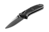 Benchmade 575-1 Presidio II kompakt foldekniv med satinfinish CPM-S30V drop-point blad og sort CF-Elite-skæfte