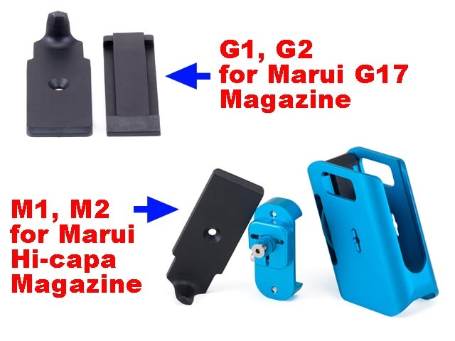 AIP Aluminum Magazine holder for G17, blue