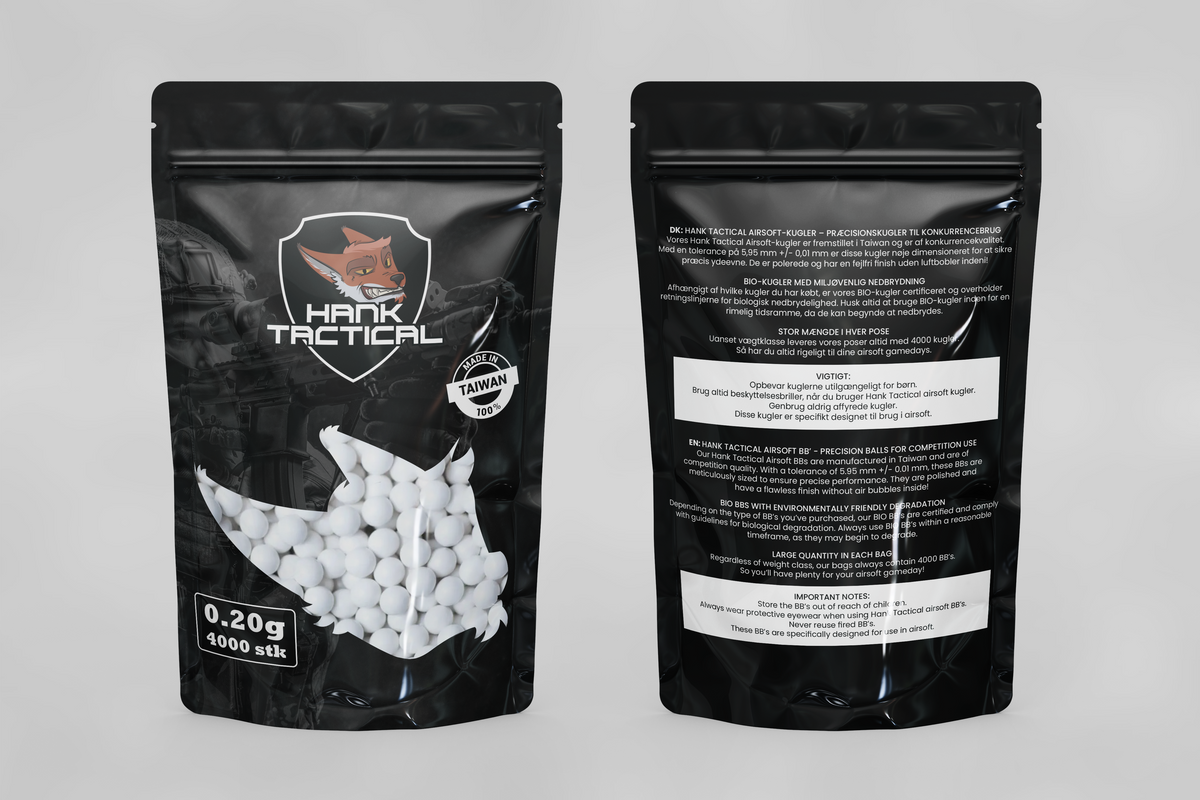 Hank Tactical BB's, 0.20g, 4000 pcs, White