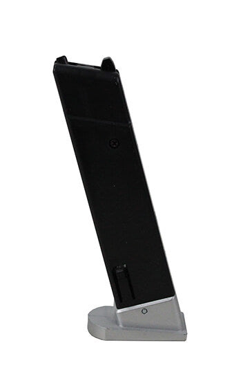 Airsoft magazine, manual, M92FS, silver 12 rounds