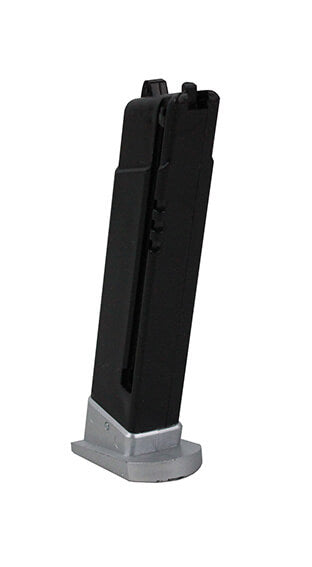 Airsoft magazine, manual, M92FS, silver 12 rounds