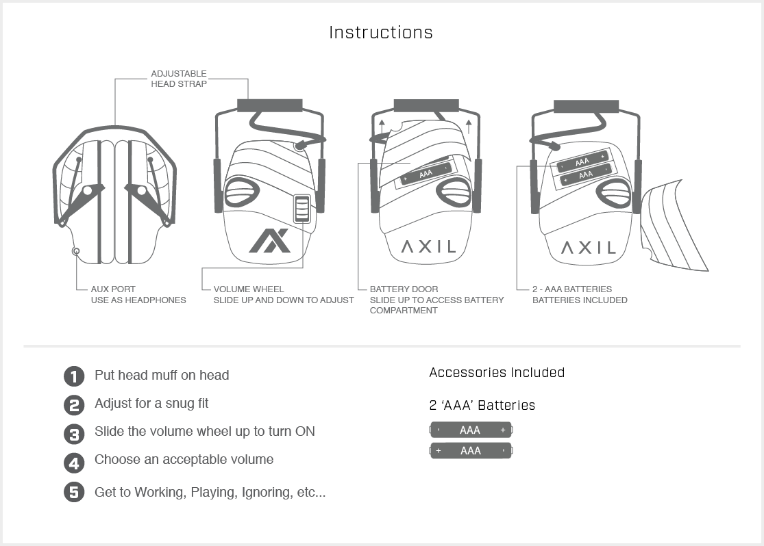Axil Trackr Tactical Active Hearing Protection