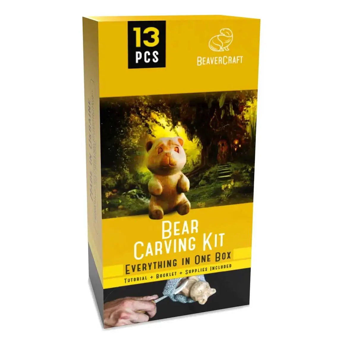 BeaverCraft Cutting Set, Teddy Bear