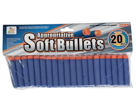 Darts for Nerf, 20 pcs, Blue