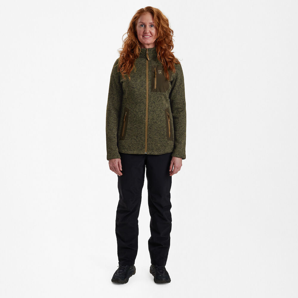 Deerhunter Lady SAREK strikjakke, Olive Night melange