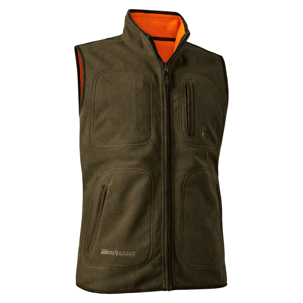 Deerhunter GAMEKEEPER vendbar fleecevest, Safety Orange