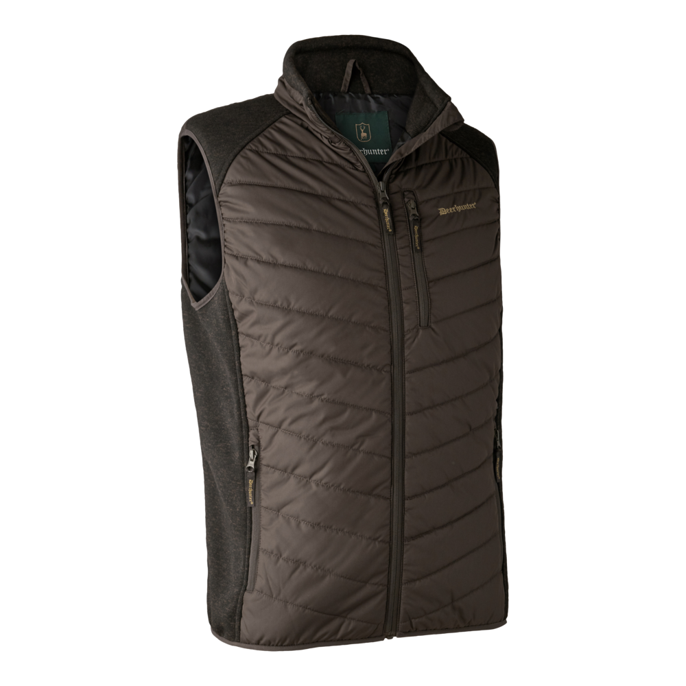 Deerhunter MOOR vatteret vest med strik, Brown Leaf