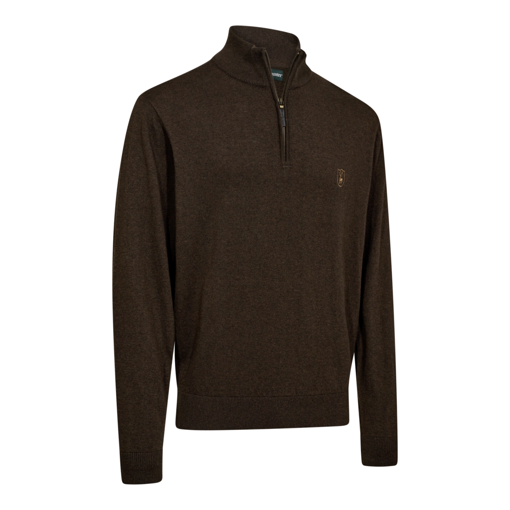 Deerhunter HARRINGTON strik med lynlåshals, Brown melange