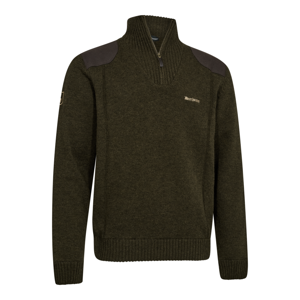 Deerhunter FINLEY ½-zip strik, Woodland Melange