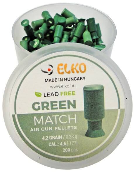 Elko Green Match Lead Free Shot, 200 pcs, 4.5 mm (.177)
