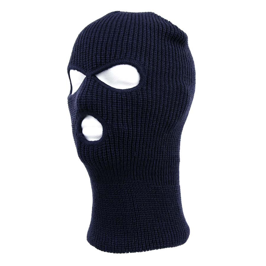 Balaclava, 3-hole, Coarse, Dark blue
