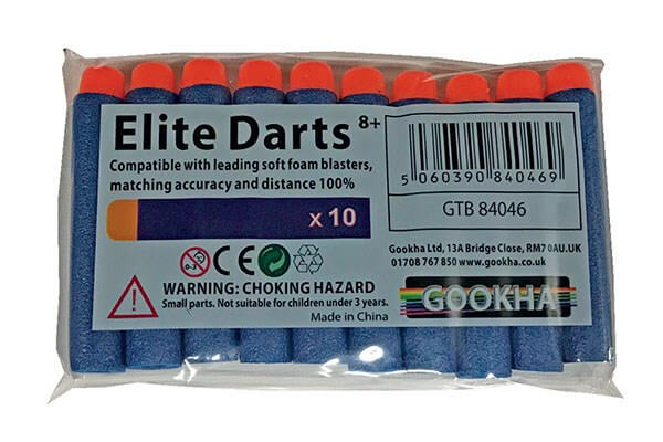 NERF Darts, 10 pcs, Blue
