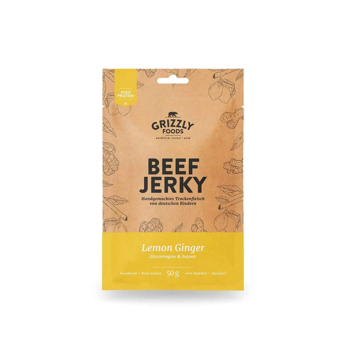 Grizzly Jerky, Lemon Ginger