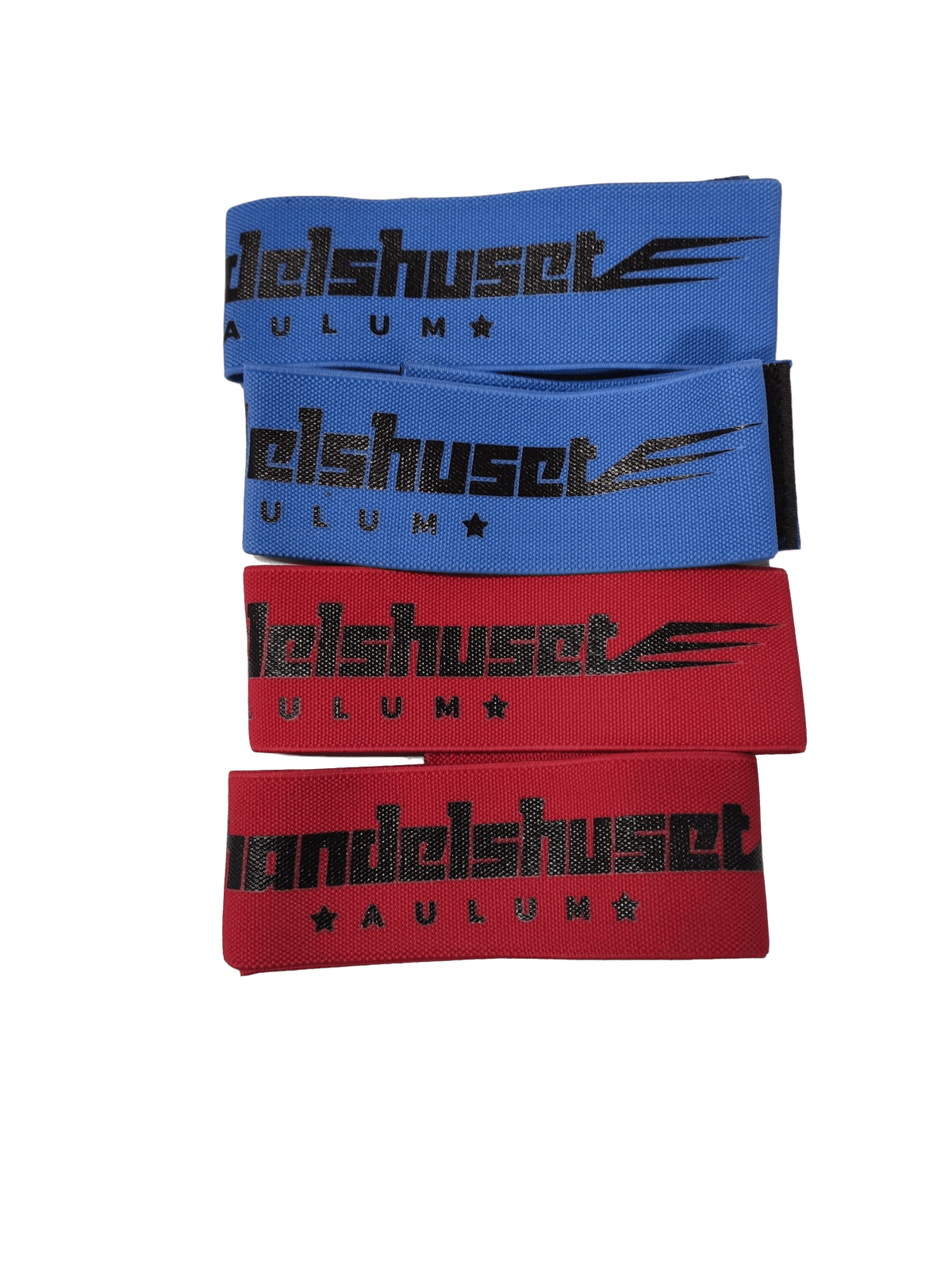 Hold armbånd 4-stk rød blå med velcro til airsoft