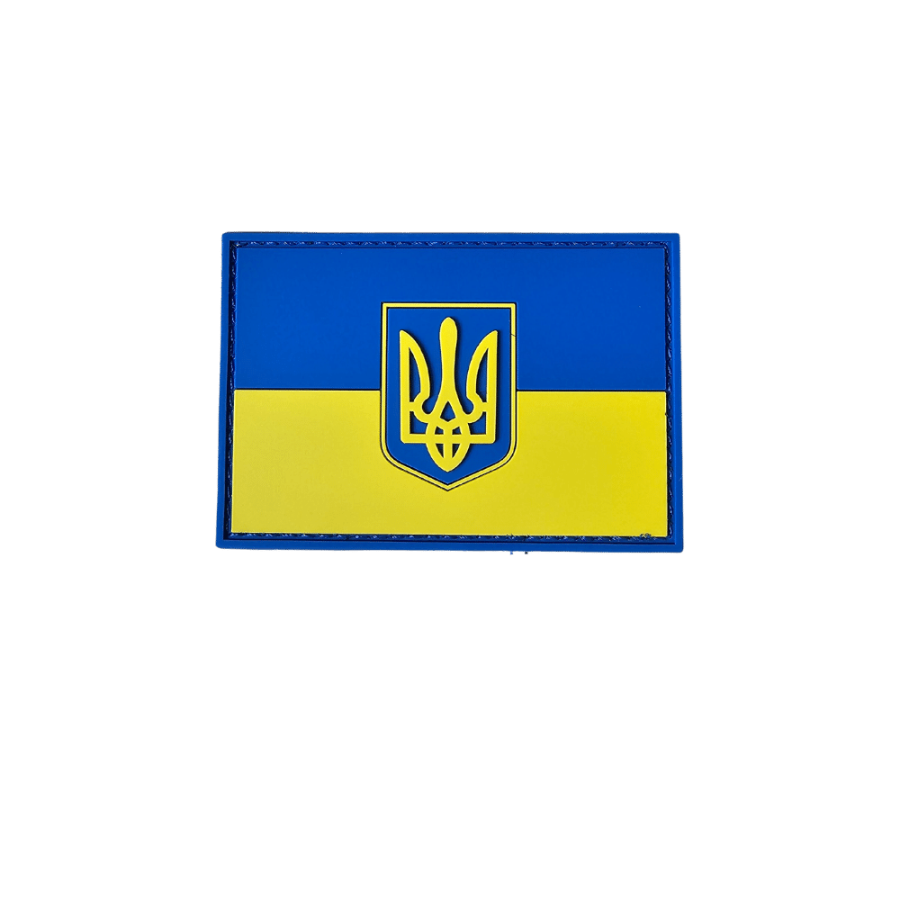 HH 3D PVC Patch Ukrainian Flag with Coat of Arms