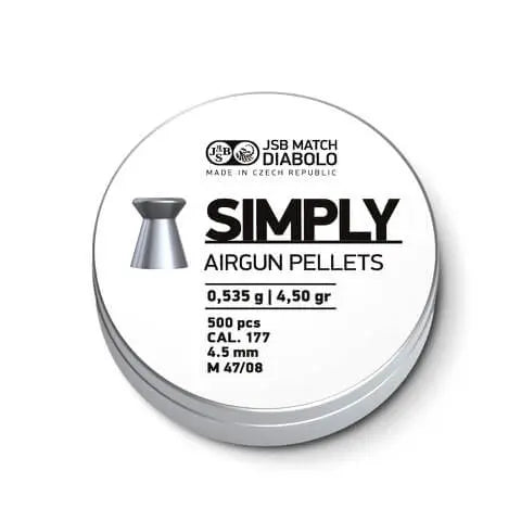 JSB Simply hagl 4,5mm (.177), 500 stk, fladhagl til træning.