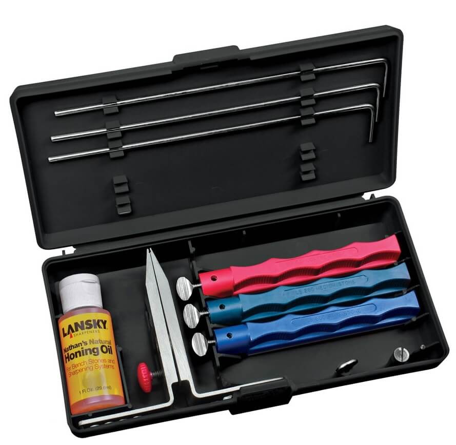 Lansky Knife sharpener set, 3 stones