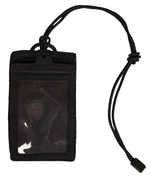Mil-Tec ID Pocket with Lanyard, Black