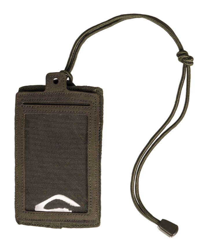 Mil-Tec ID Pocket with Lanyard, OD Green