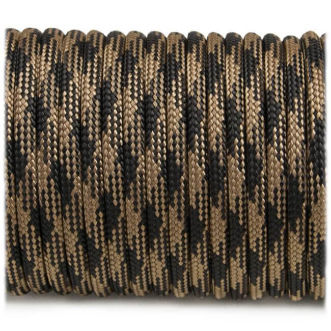 Paracord 550, Coyote Black, 10 meters