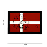 Patch, Dannebrog with outline