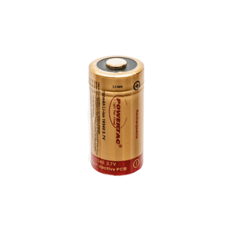 Powertac RCR123A Battery, Rechargeable