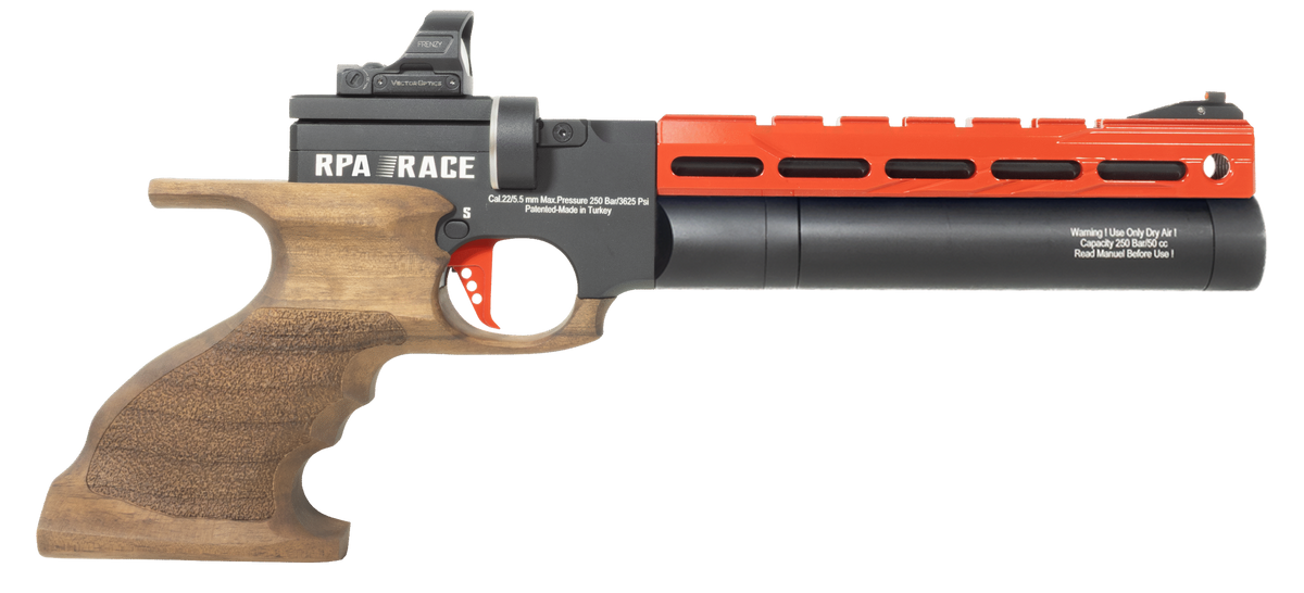 Reximex RPA Race PCP luftpistol 4,5 mm i rød med letningsspor