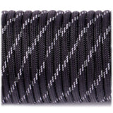 Reflective Paracord, Black, 10 meters